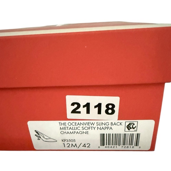 Katy Perry The Oceanview Slingback Heels Softy Nappa Gold Champagne 12 NIB - Picture 9 of 9